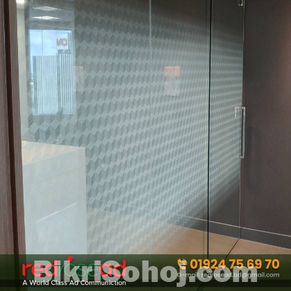 The Price of Clear Frosted Glass Sticker Design in BD